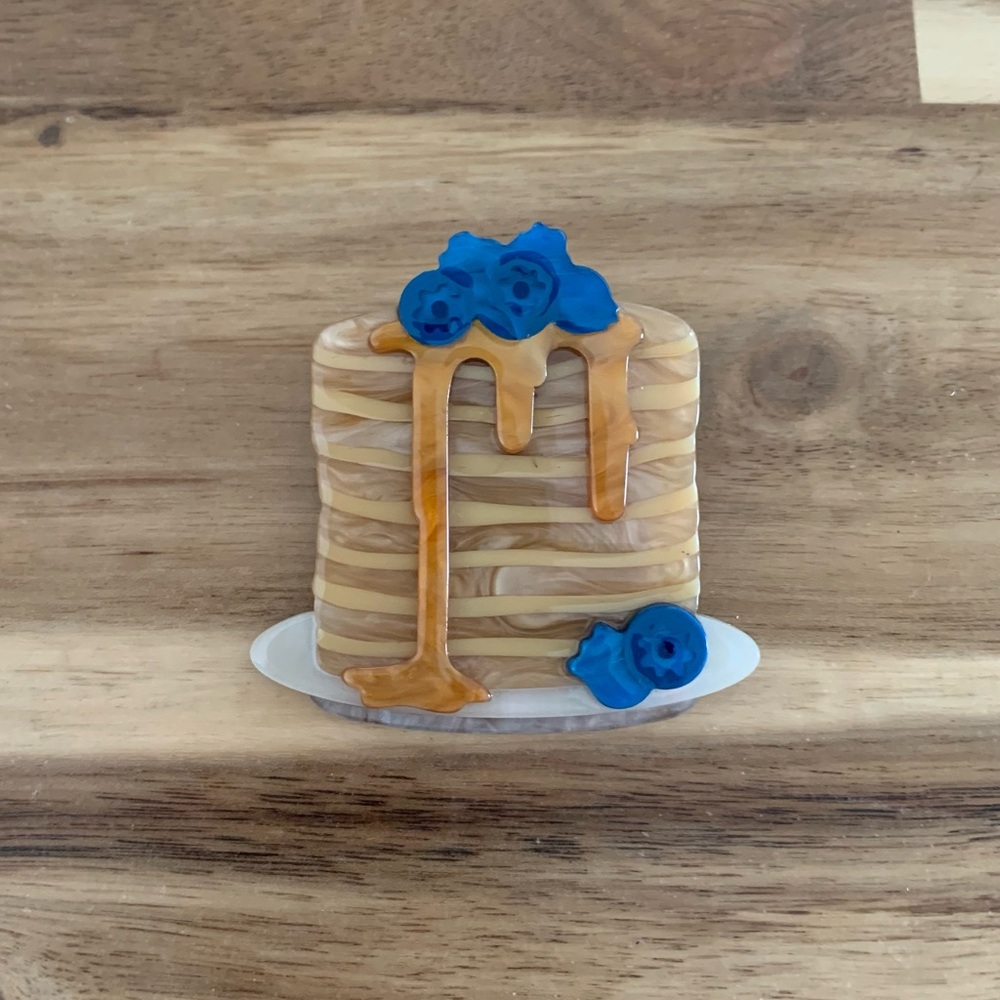 Erstwilder Stack 'Em Up Brooch blueberry cake bakery Pin NWOT
